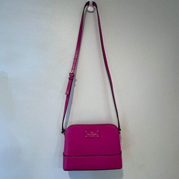 💖 Kate Spade Wellesley Hannah Crossbody / Shoulder Bag | Hot Pink Leather - Picture 9 of 9